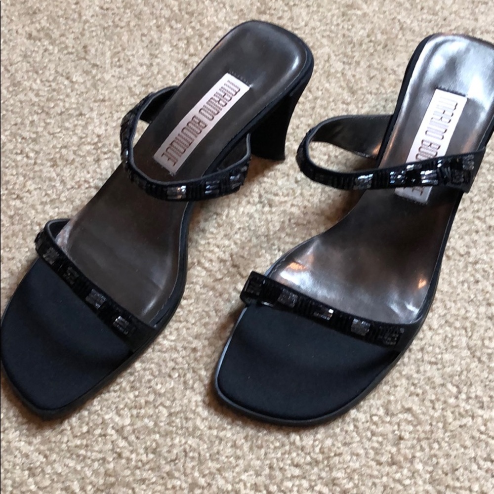 Black beaded sandal